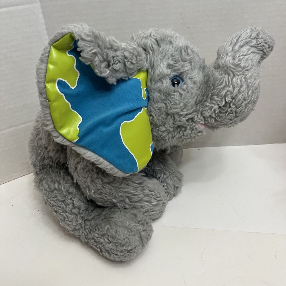 LITTLE BROWNIE ELEPHANT PLUSH GIRL SCOUTS STUFFED ANIMAL GRAY BLUE GREEN TOY